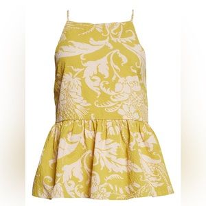 NWT Ted Baker London Maribel Foliage Print Peplum Crossed Back Camisole - size 6